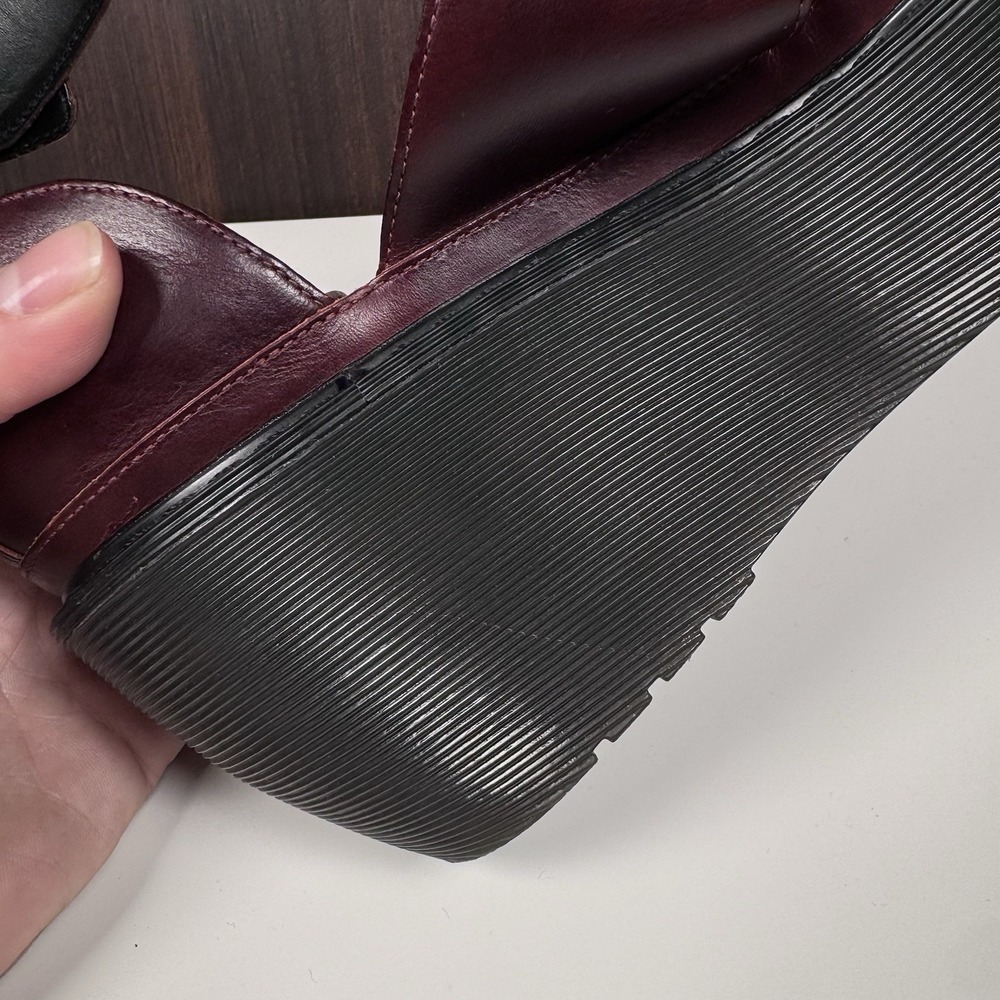 Dr. Martens Bessie Platform Leather Wedge Sandals Womens US 9 Oxblood Gladiator - Picture 12 of 16
